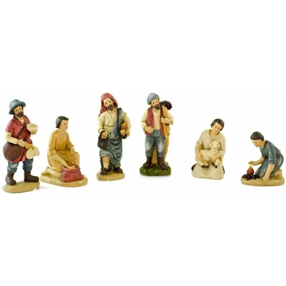 Set of 6 Shepherds for a Christmas Nativity Scene