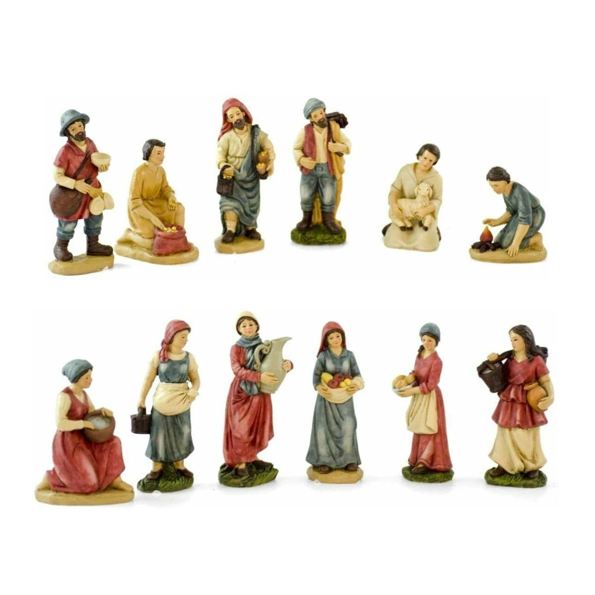 Set of 6 Shepherds for a Christmas Nativity Scene