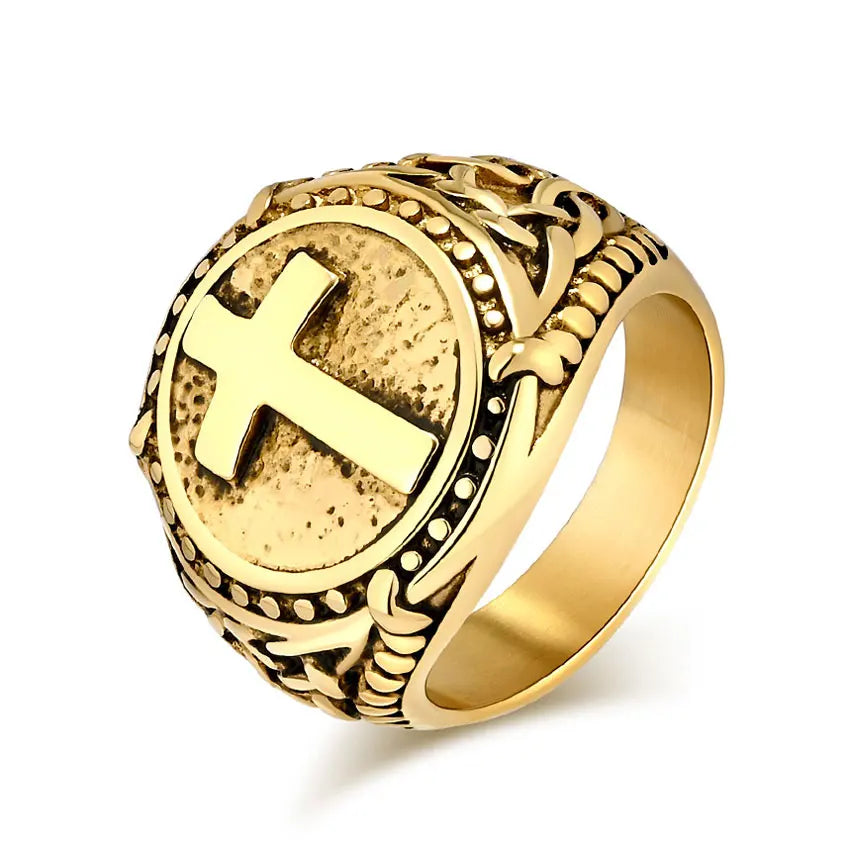 Ring with Round Cross